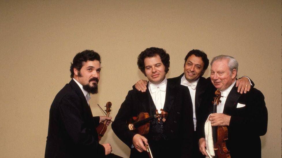 potret Pinchas Zukerman, Itzhak Perlman, Zubin Mehta, dan Isaac Stern (commons.wikimedia.org/Gotfryd/Bernard)