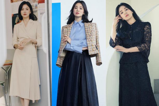 9 Office Style Pakai Rok dan Dress ala Song Hye Kyo, Tetap Berwibawa!
