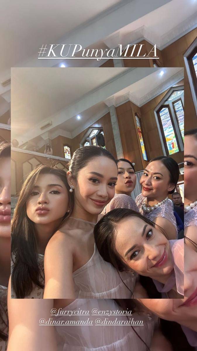 Potret selebritas di pemberkatan Jessica Mila dan Yakup Hasibuan (instagram.com/merdioctav)