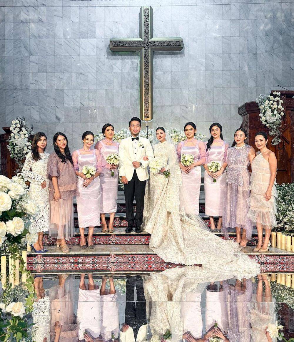 Potret selebritas di pemberkatan Jessica Mila dan Yakup Hasibuan (instagram.com/merdioctav)