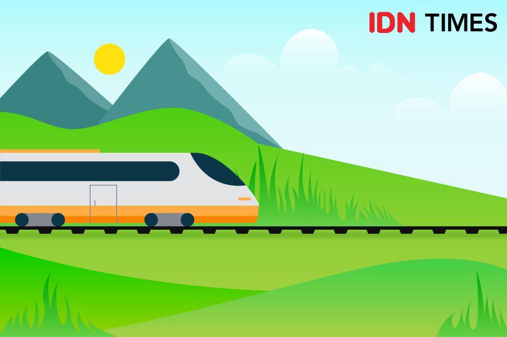 Ilustrasi Kereta Api. (IDN Times/Arief Rahmat)