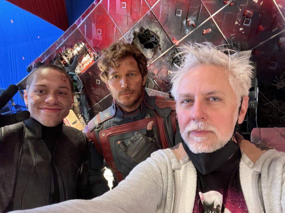 Pete Davidson, Chris Pratt, dan James Gunn (twitter.com/jamesgunn)