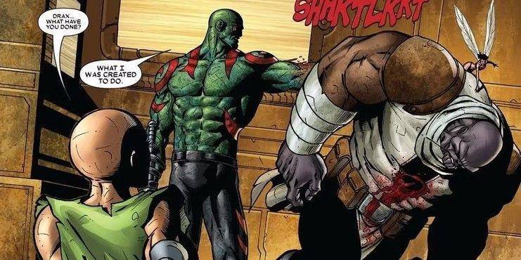 Drax mengalahkan Thanos di komik (dok. Marvel Comics)
