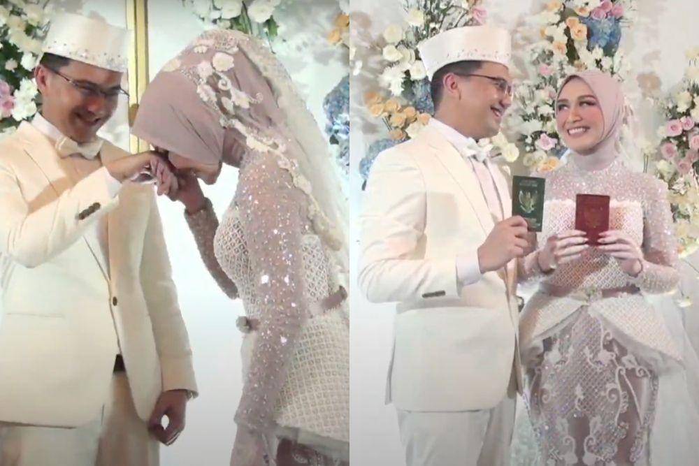 potret pernikahan Sahrul Gunawan dan Dine Mutiara (youtube.com/DINE WITH SAHRUL GUNAWAN)