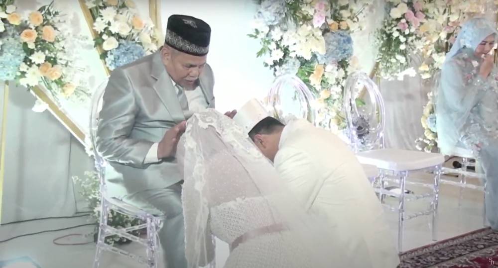 potret pernikahan Sahrul Gunawan dan Dine Mutiara (youtube.com/DINE WITH SAHRUL GUNAWAN)