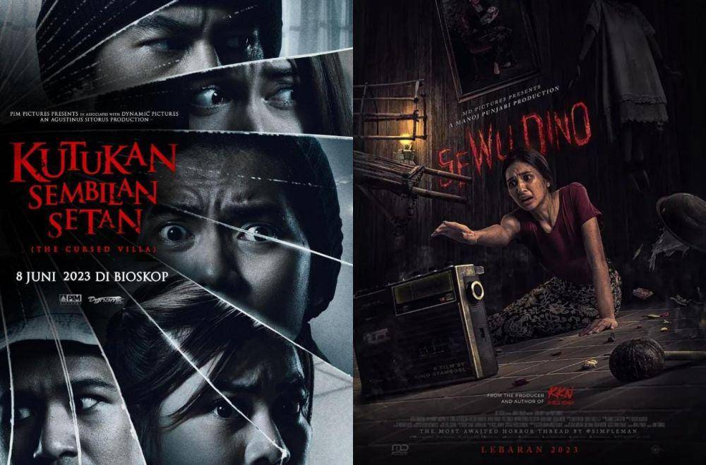 Film horor adaptasi novel (dok. Pim Pictures / Kutukan Sembilan Setan | dok. MD Pictures / Sewu Dino)