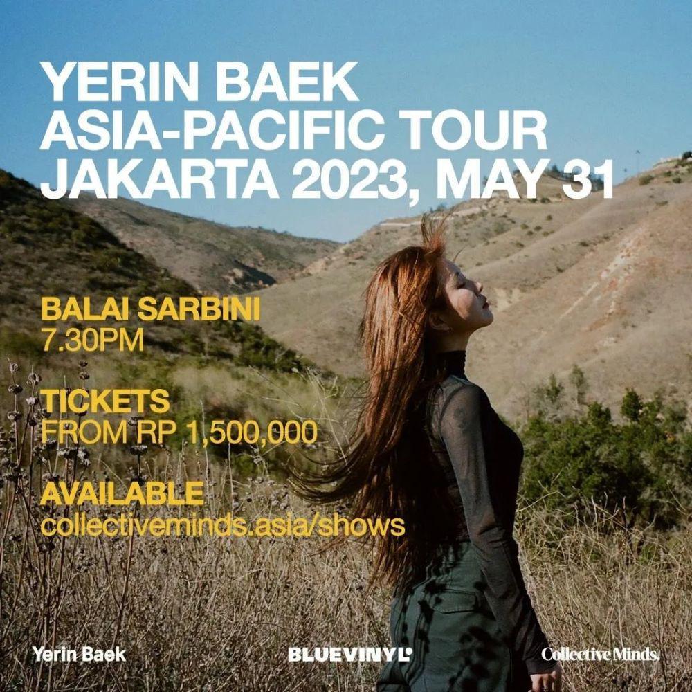 pengumuman penjualan tiket Yerin Baek Live in Jakarta (instagram.com/collectivemindsasia)