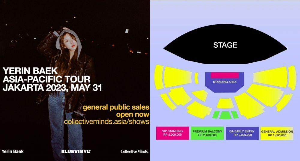 seating plan konser Yerin Baek Live in Jakarta (instagram.com/collectivemindsasia)