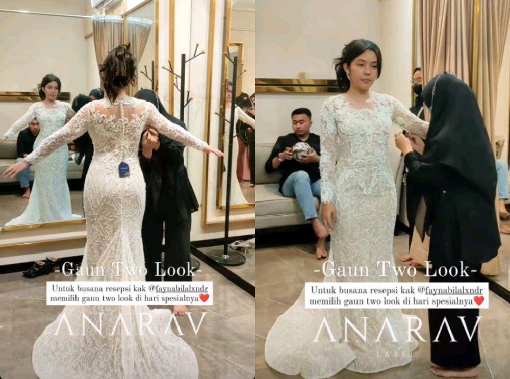 Resepsi pernikahan Fay Nabila (instagram.com/anarav.label)