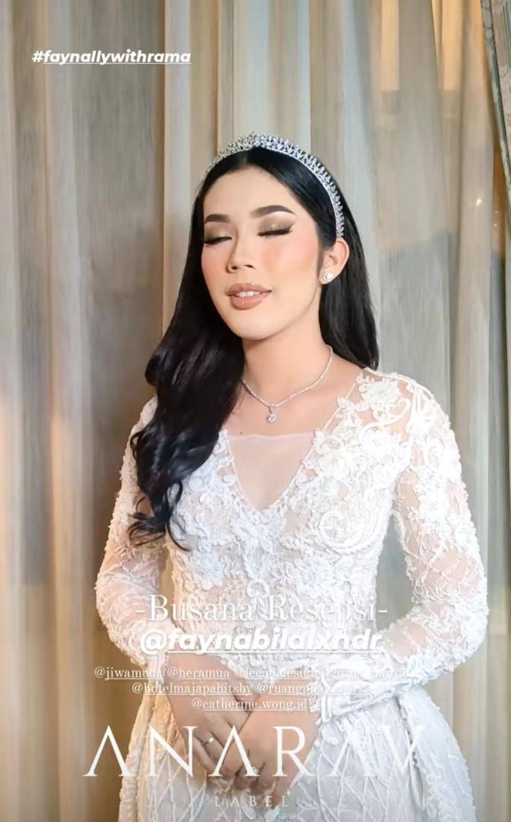 Resepsi pernikahan Fay Nabila (instagram.com/anarav.label)