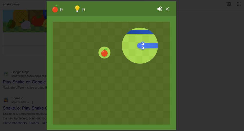 salah satu rintangan Snake Game (dok. Google/Snake Game)