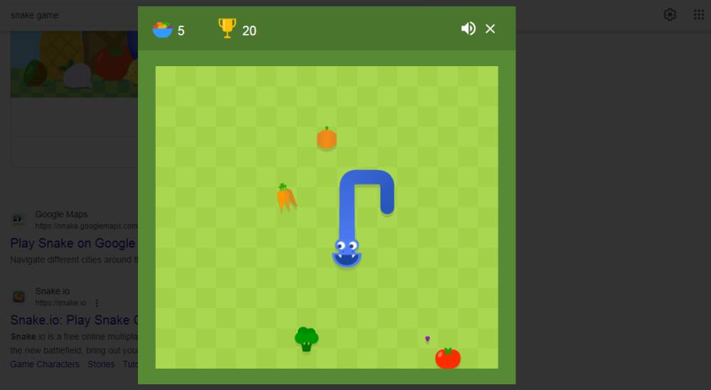 beberapa buah dalam Snake Game (dok. Google/Snake Game)