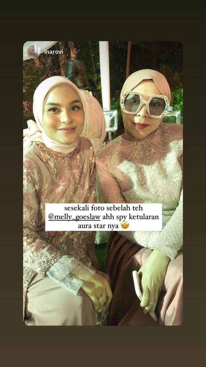Potret Melly Goeslaw di pernikahan Sahrul Gunawan (instagram.com/melly_goeslaw)