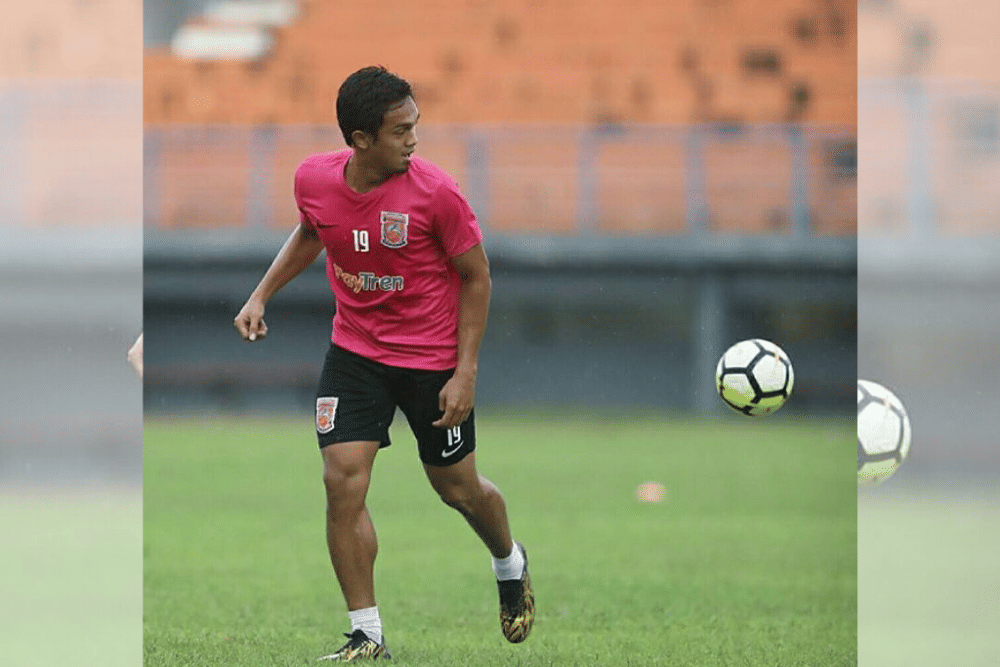 Achmad Hisyam Tolle dalam sesi latihan Borneo FC Samarinda pada Agustus 2018. (Twitter.com/BorneoSMR)