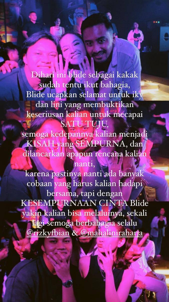 Tunangan Rizky Febian dan Mahalini Raharja (instagram.com/dionraharja)