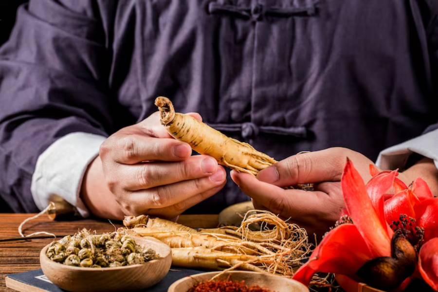 ilustrasi akar ginseng (freepik.com/Dashu83)