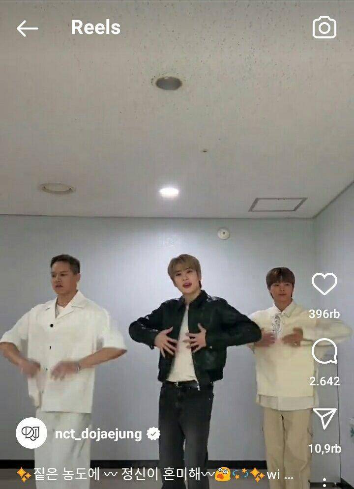 Jaehyun NCT DOJAEJUNG bersama Sungjae dan Peniel BTOB untuk Perfume Challenge (instagram.com/nct_dojaejung)