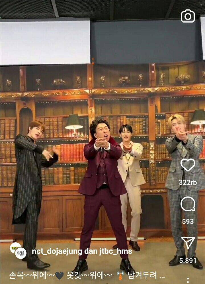 NCT DOJAEJUNG bersama Park Myung So untuk Perfume Challenge (instagram.com/nct_dojaejung)