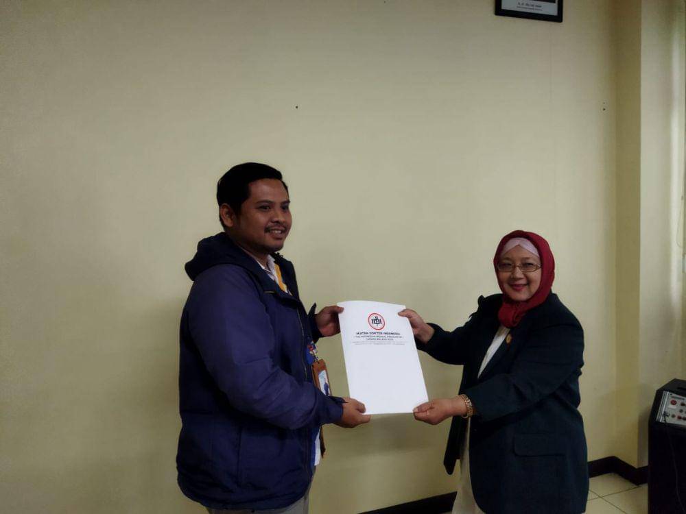 Konferensi Pers penolakan IDI Malang Raya pada RUU Kesehatan. (IDN Times/Rizal Adhi Pratama)