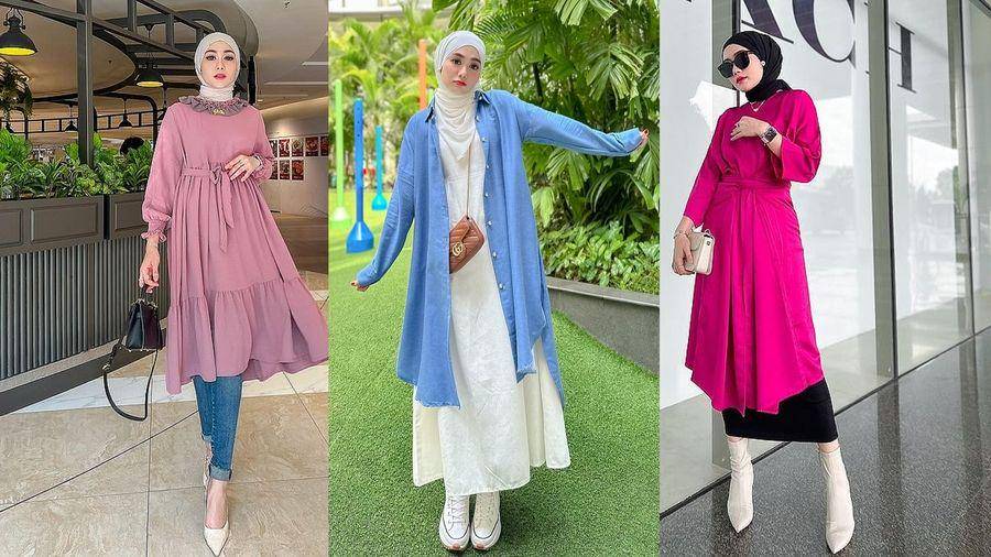 Yolla Anggita dan padu padan tuniknya (instagram.com/yollaanggitaaa)