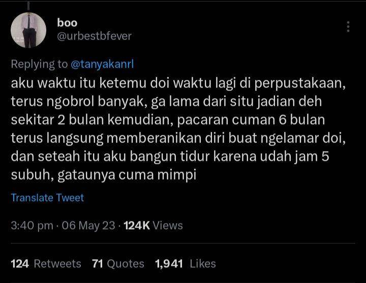 cerita warganet bertemu jodoh (twitter.com/ @urbestbfever)