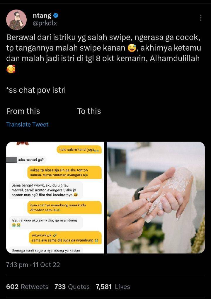 cerita warganet bertemu jodoh (twitter.com/ @prkdlx)