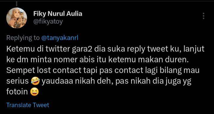 cerita warganet bertemu jodoh (twitter.com/ @fikyatoy)