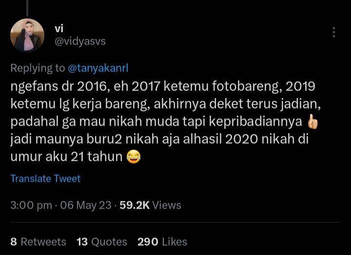 cerita warganet bertemu jodoh (twitter.com/ @vidyasvs)