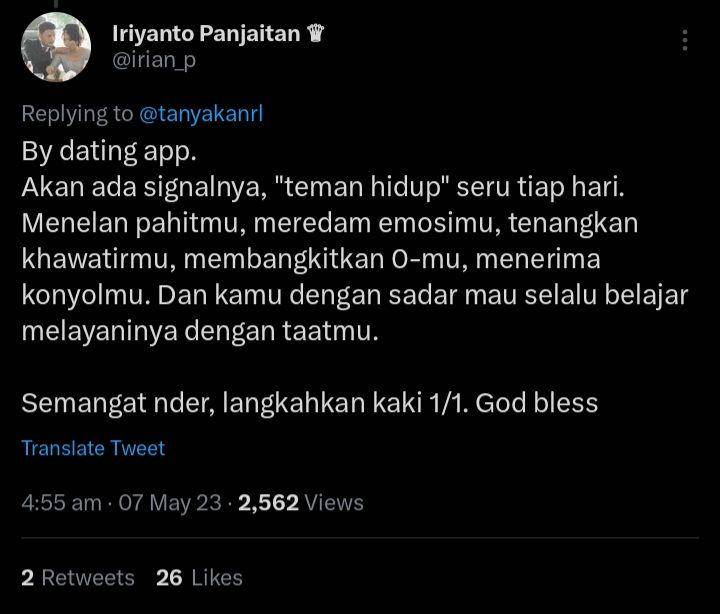 cerita warganet bertemu jodoh (twitter.com/ @irian_p)