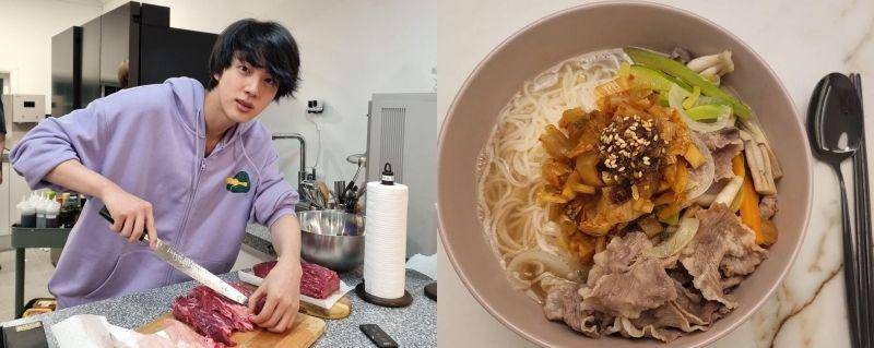 7 Idol KPOP yang Jago Masak Makanan Enak, Ada Jungkook BTS! (instagram.com/jin | twitter.com/Juliaaaaa1612)