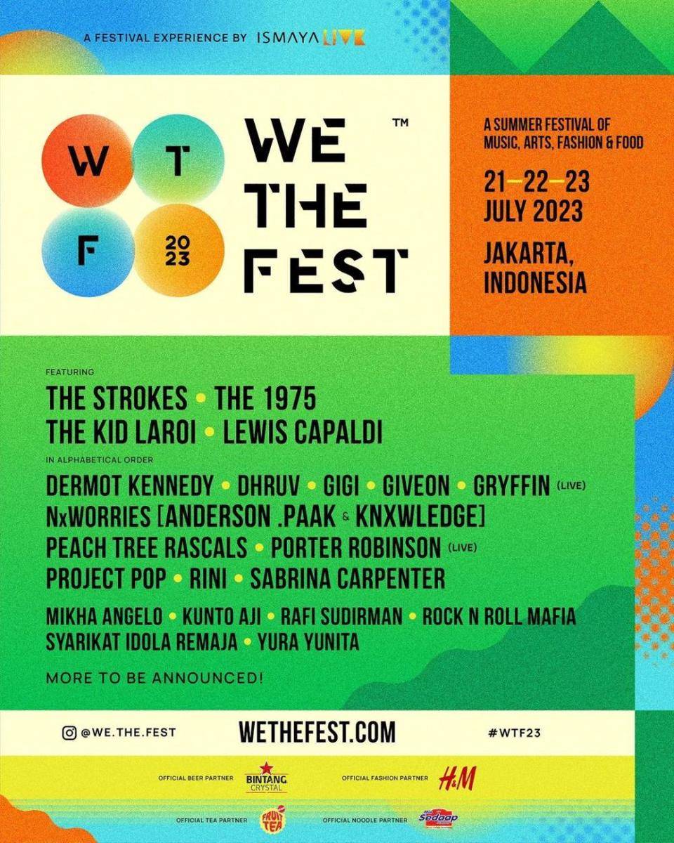 Line up penampil We The Fest 2023 (instagram.com/we.the.fest)