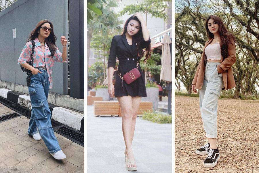 Mix and match outfit kasual ala Mahalini (instagram.com/mahaliniraharja)