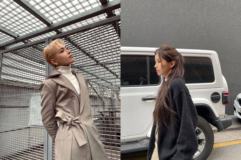 Hongjoong ATEEZ (nstagram.com/ateez_official_) dan Soyeon (G)-IDLE (instagram.com/tiny.pretty.j)