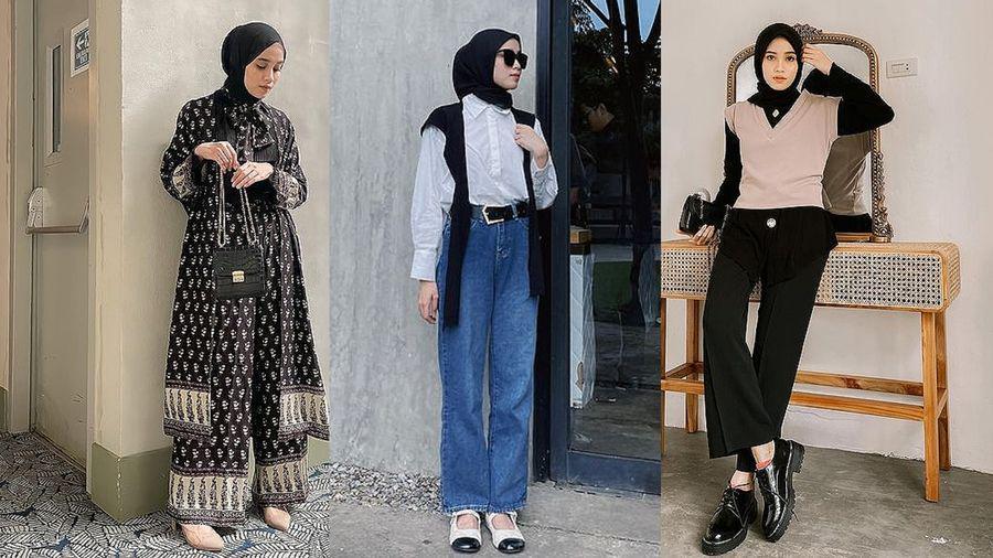 10 Styling Hijab Hitam ala Vina Maulina, Elegan Anti Boring!