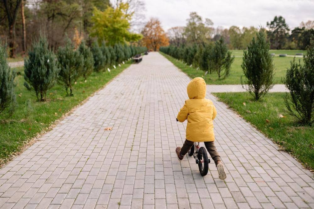 ilustrasi anak dengan balance bike (pexels.com/Yan Krukau)