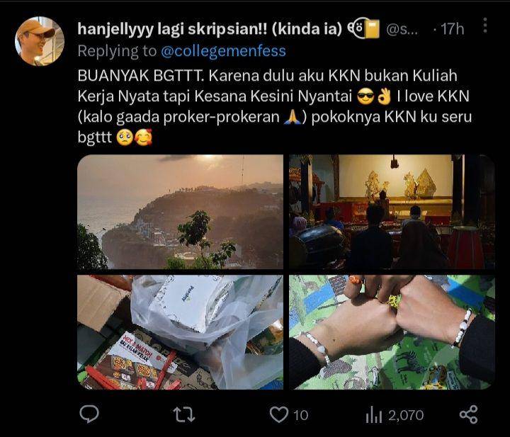 momen berkesan saat kkn (twitter.com/ @sugaringjellyyy)