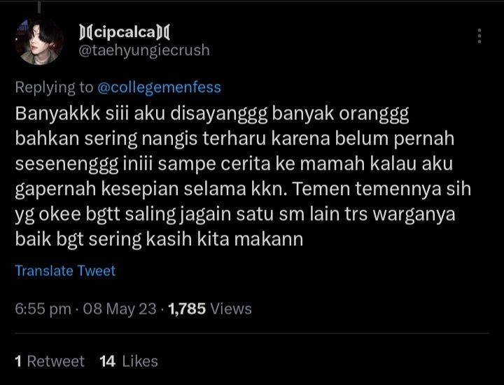 momen berkesan saat kkn (twitter.com/ @taehyungiecrush)
