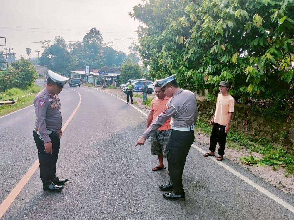kecelakaan maut di jalan lintas barat Sumatera (Jalinbar) KM 44-45 Pekon Fajar Agung, Pringsewu, Rabu (10/5/2023). (Dok. Polres Pringsewu).