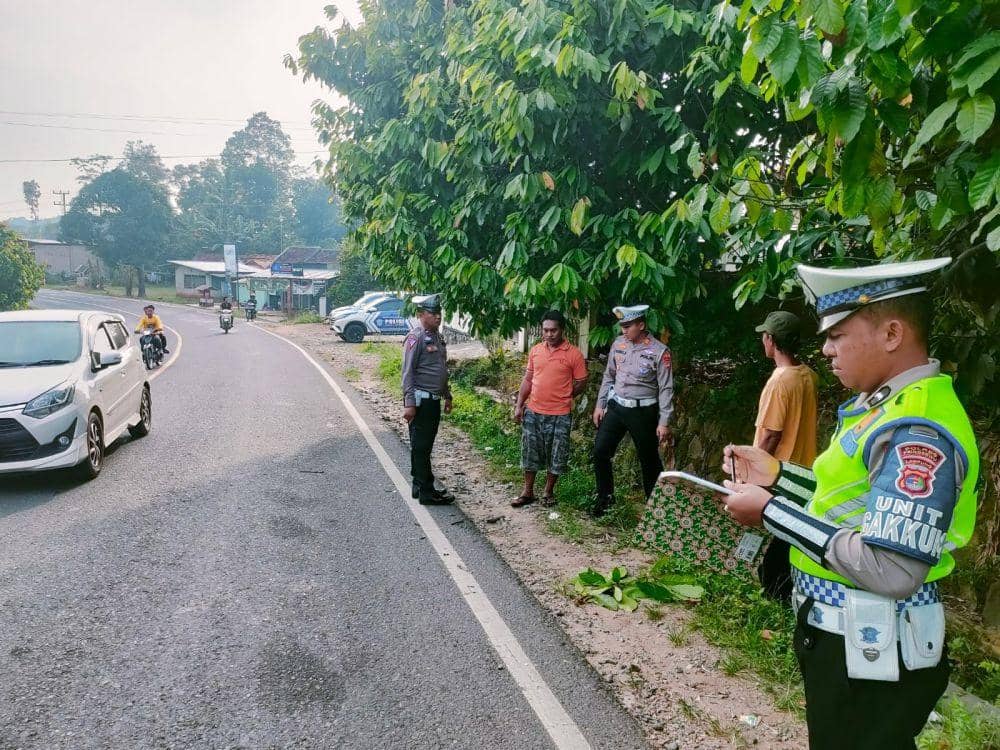 kecelakaan maut di jalan lintas barat Sumatera (Jalinbar) KM 44-45 Pekon Fajar Agung, Pringsewu, Rabu (10/5/2023). (Dok. Polres Pringsewu).
