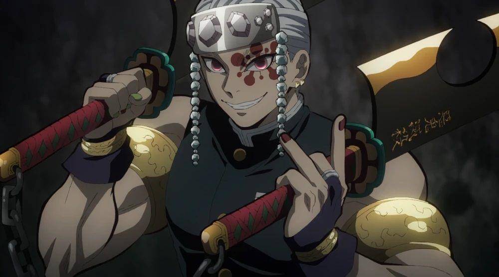 Tengen Uzui - Dual Nichirin Cleavers (dok. Ufotable/ Kimetsu no Yaiba)