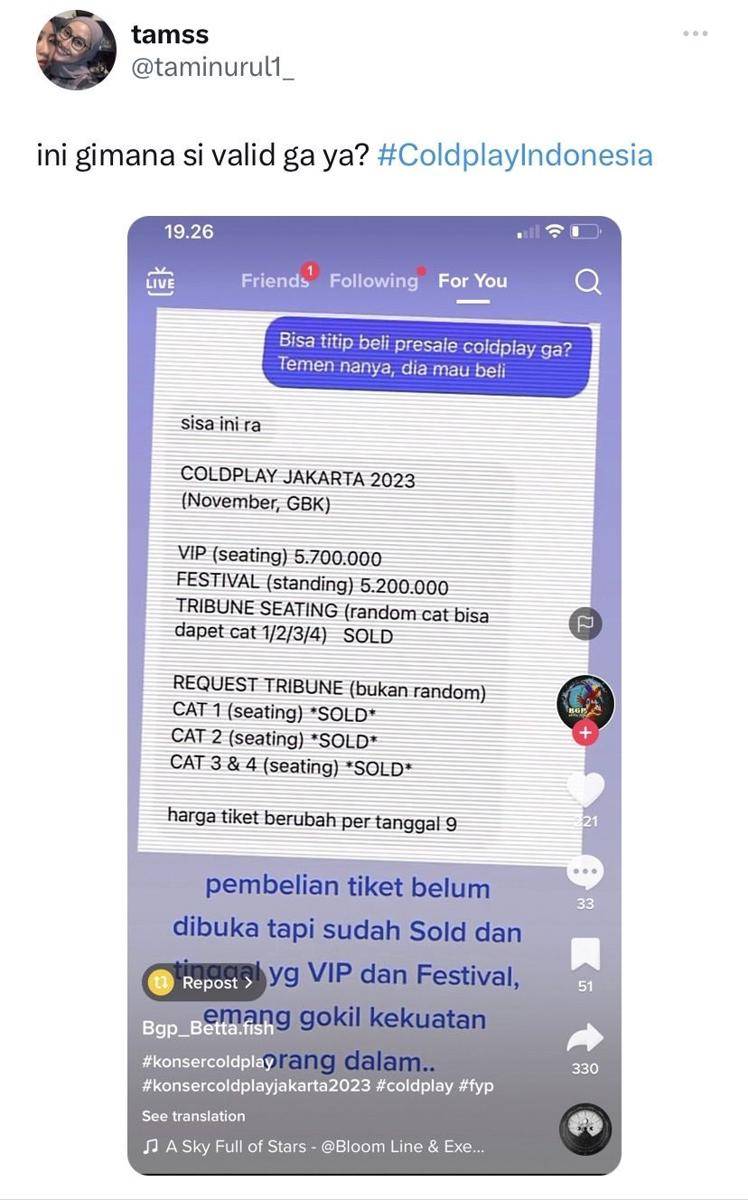 konser Coldplay di Indonesia (twitter.com/@taminurul1_)