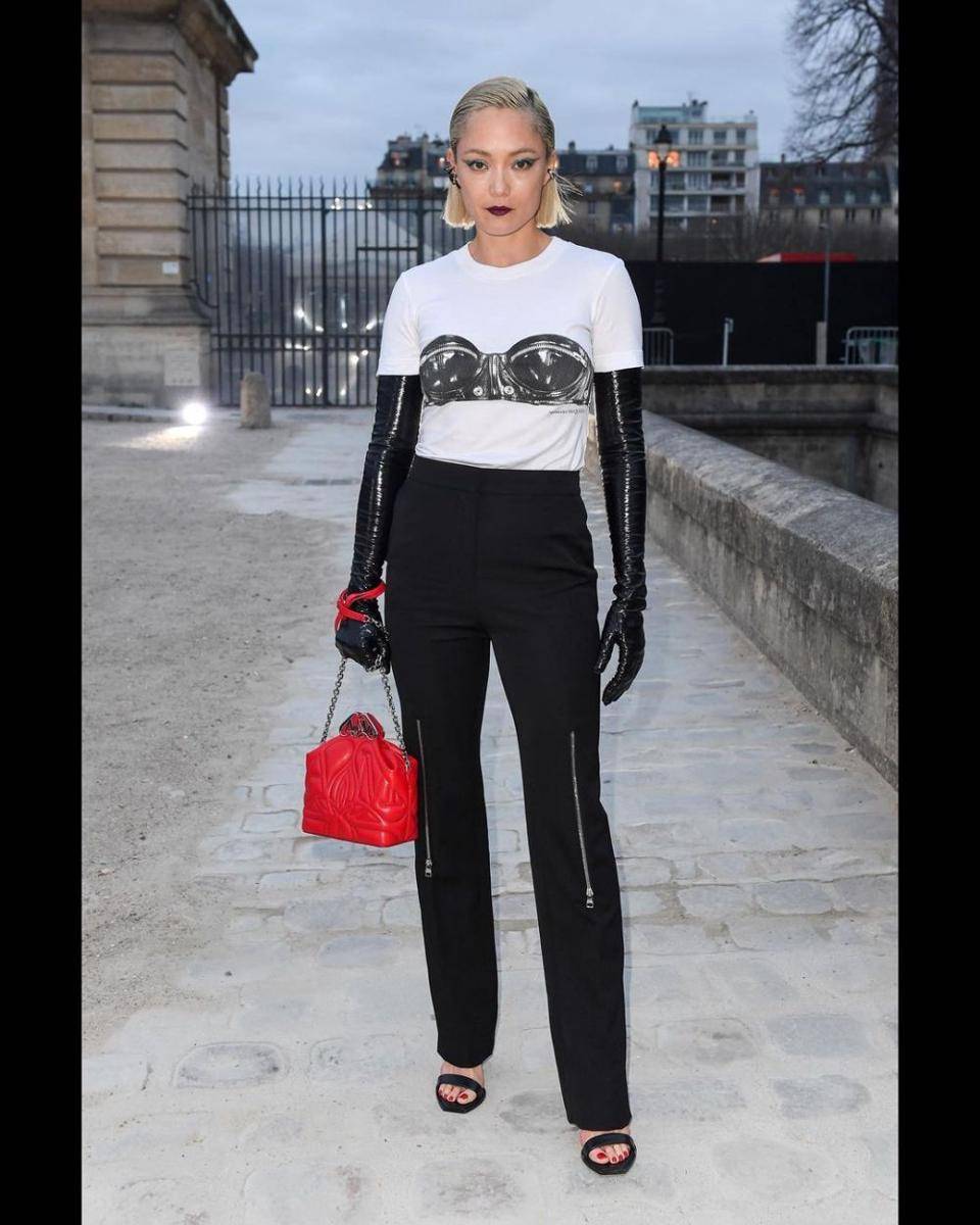 fashion style ala Pom Klementieff (instagram.com/ pom.klementieff)