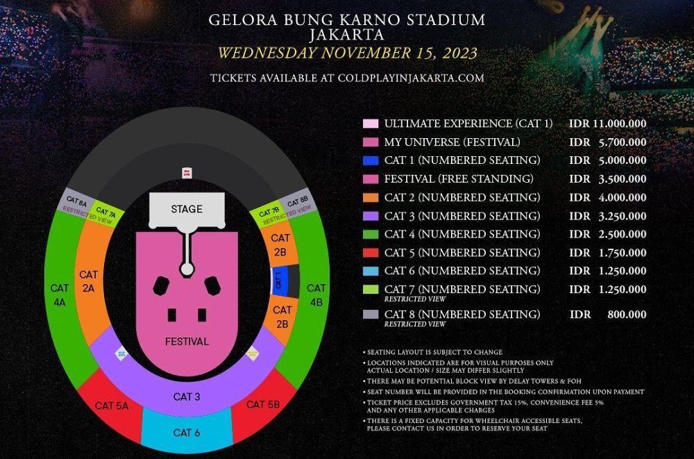 Tiket Coldplay (Instagram.com/pkentertainment.id)