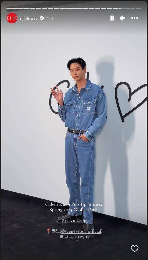 Rowoon SF9 di Jennie Calvin Klein Launch (Instagram.com/ellekorea)