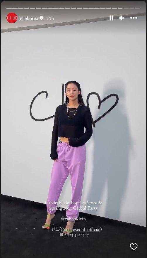 Cha Joo Young di Jennie Calvin Klein Launch (Instagram.com/ellekorea)