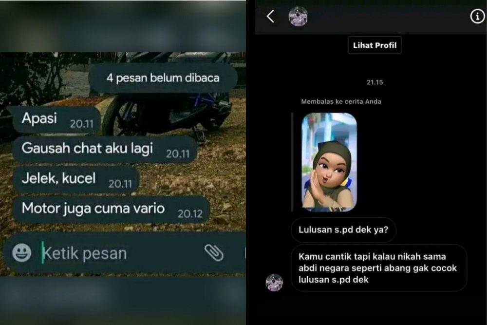 chat cinta ditolak lucu (facebook.com/Sisi G O B L O K Manusia)