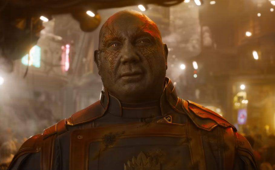 Dave Bautista berperan sebagai Drax The Destroyer. (YouTube.com/Marvel Entertainment)