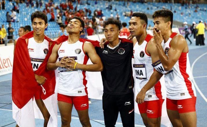 Zohri dan Sudirman Hadi Raih Medali Emas Estafet SEA Games Kamboja