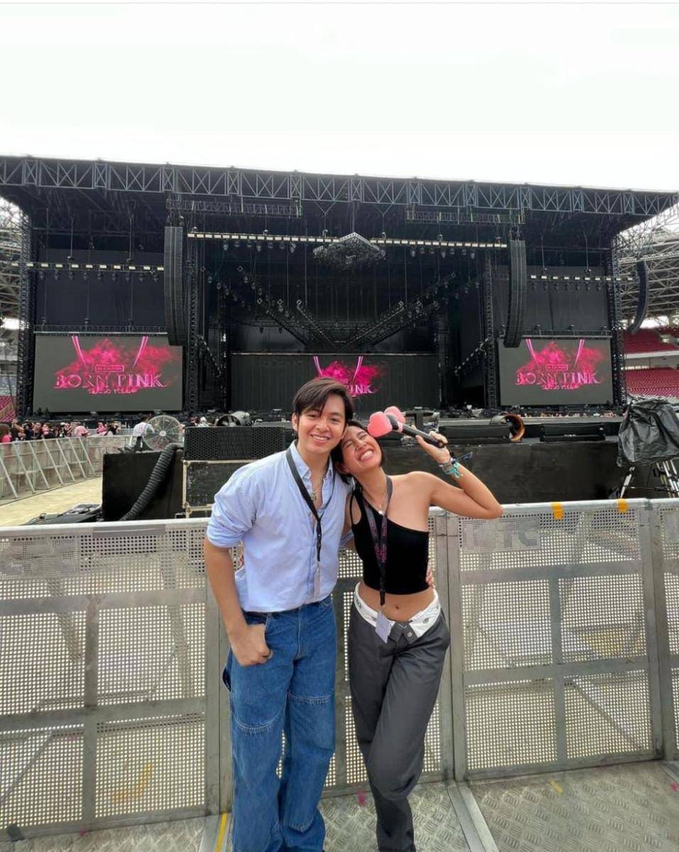 Potret Angga-Shenina di konser BLACKPINK (instagram.com/shenacinnamon)