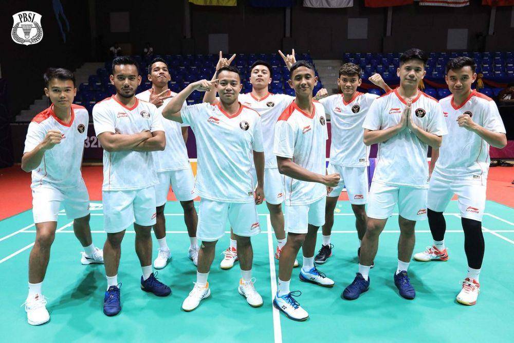 Tim beregu putra Indonesia di SEA Games 2023 Kamboja (instagram.com/badminton.ina )